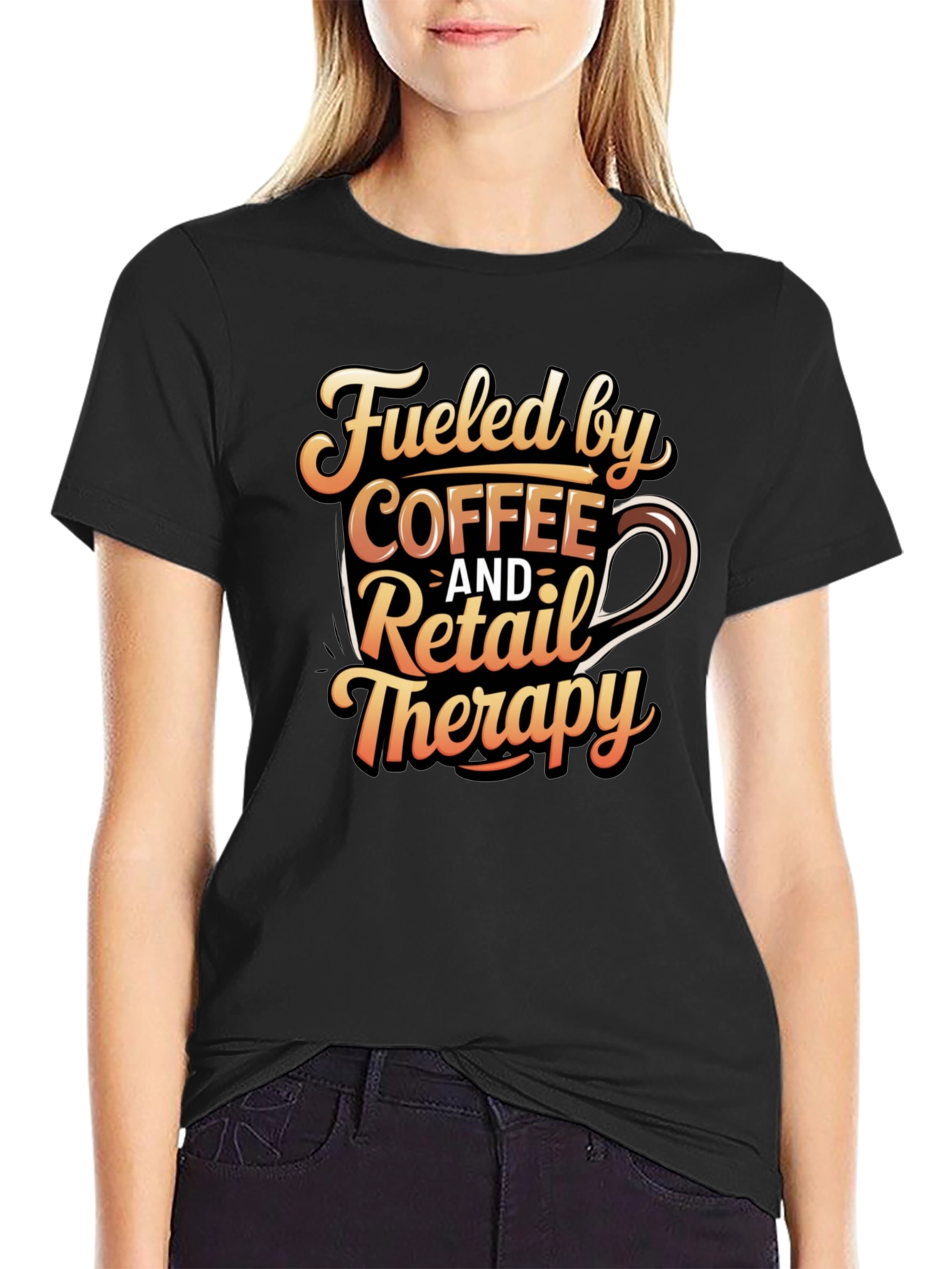 Fueled by Coffee & Retail Therapy Graphic Tee