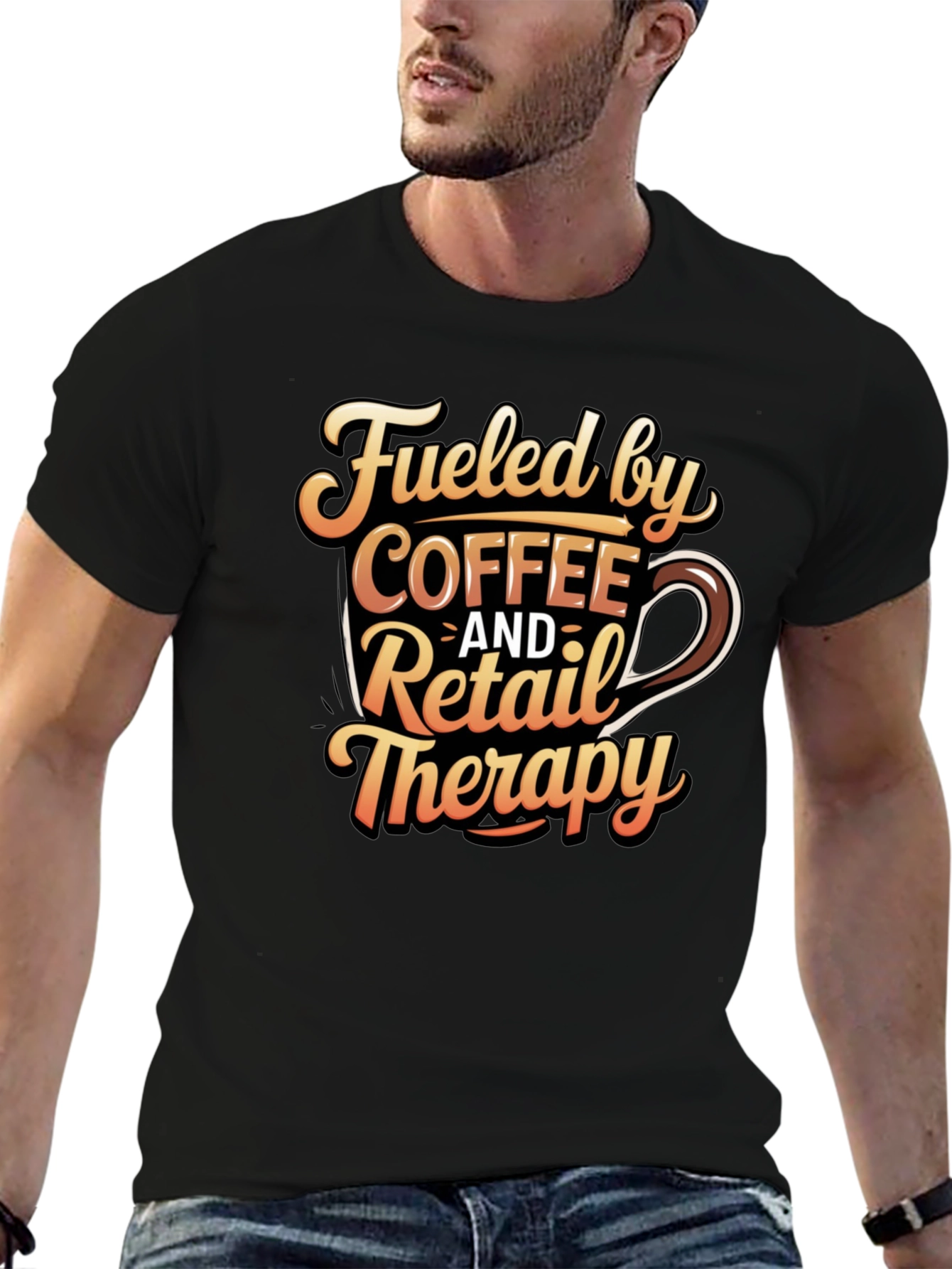 Fueled by Coffee & Retail Therapy Graphic Tee