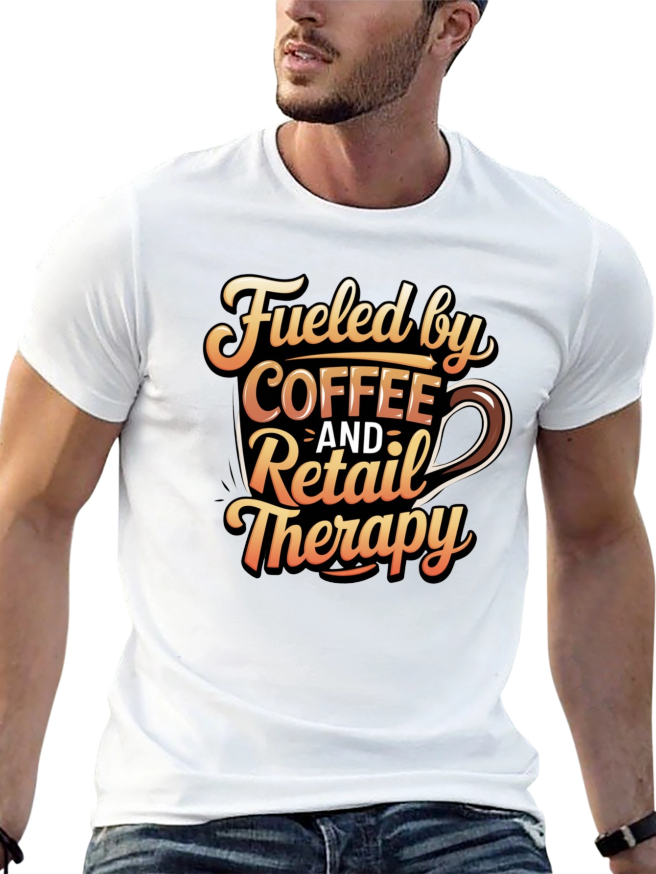 Fueled by Coffee & Retail Therapy Graphic Tee