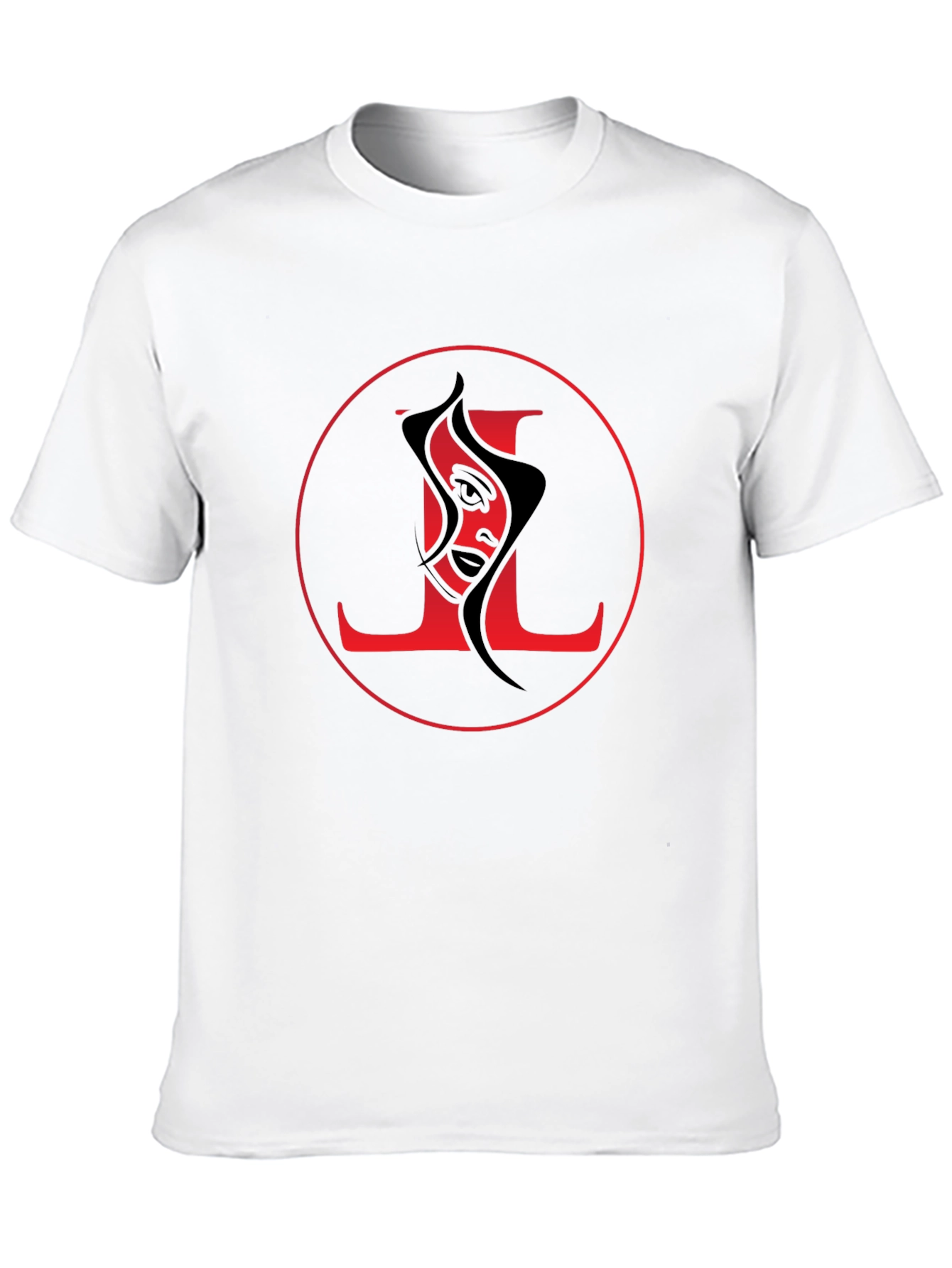 Abstract Face Graphic Tee - Stylish Black T-Shirt