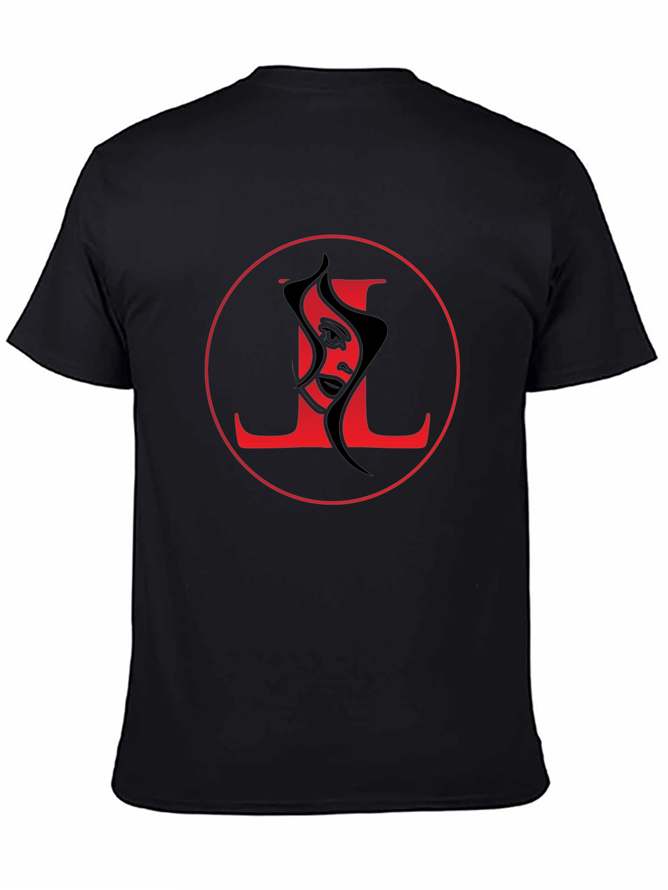 Abstract Face Graphic Tee - Stylish Black T-Shirt