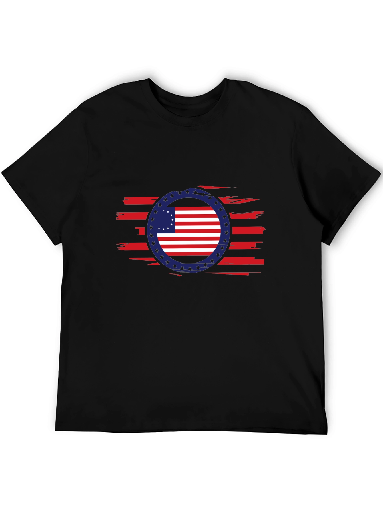 American Flag Patriotic Graphic T-Shirt