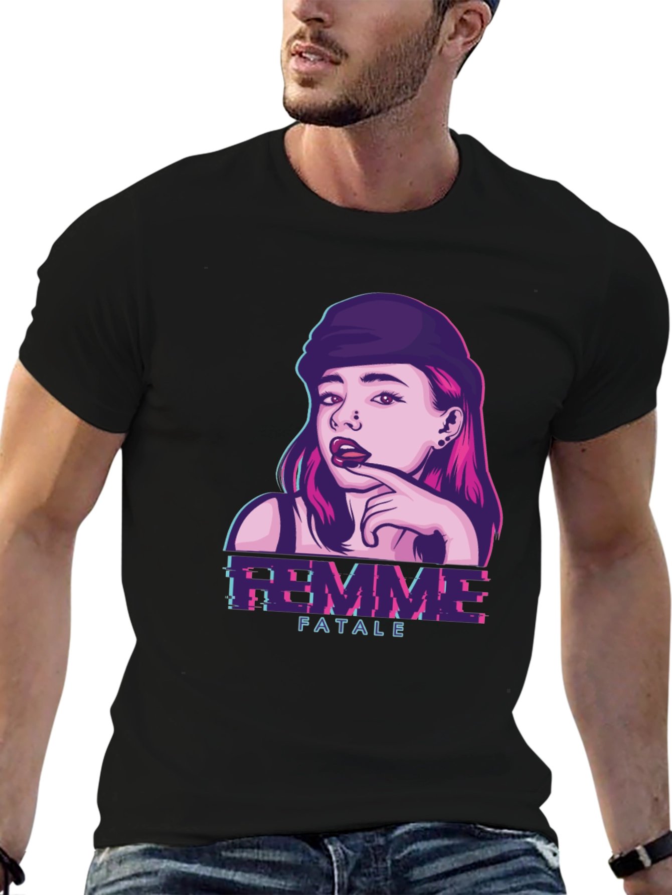 Femme Fatale Graphic Tee - Black T-Shirt