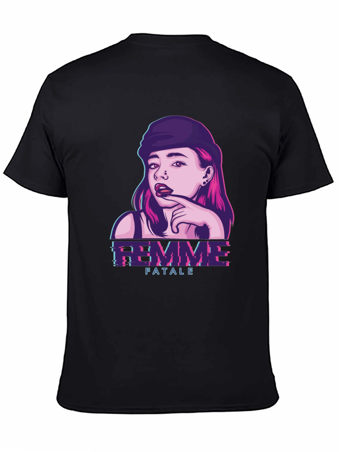 Femme Fatale Graphic Tee - Black T-Shirt