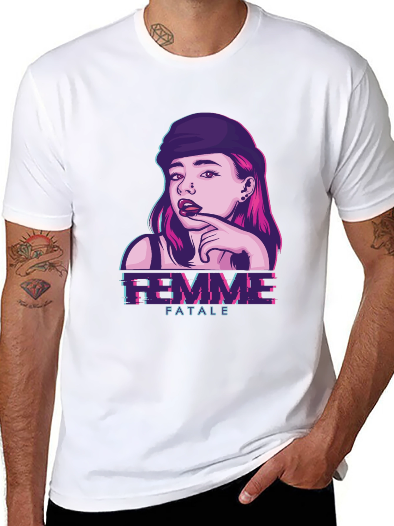 Femme Fatale Graphic Tee - Black T-Shirt