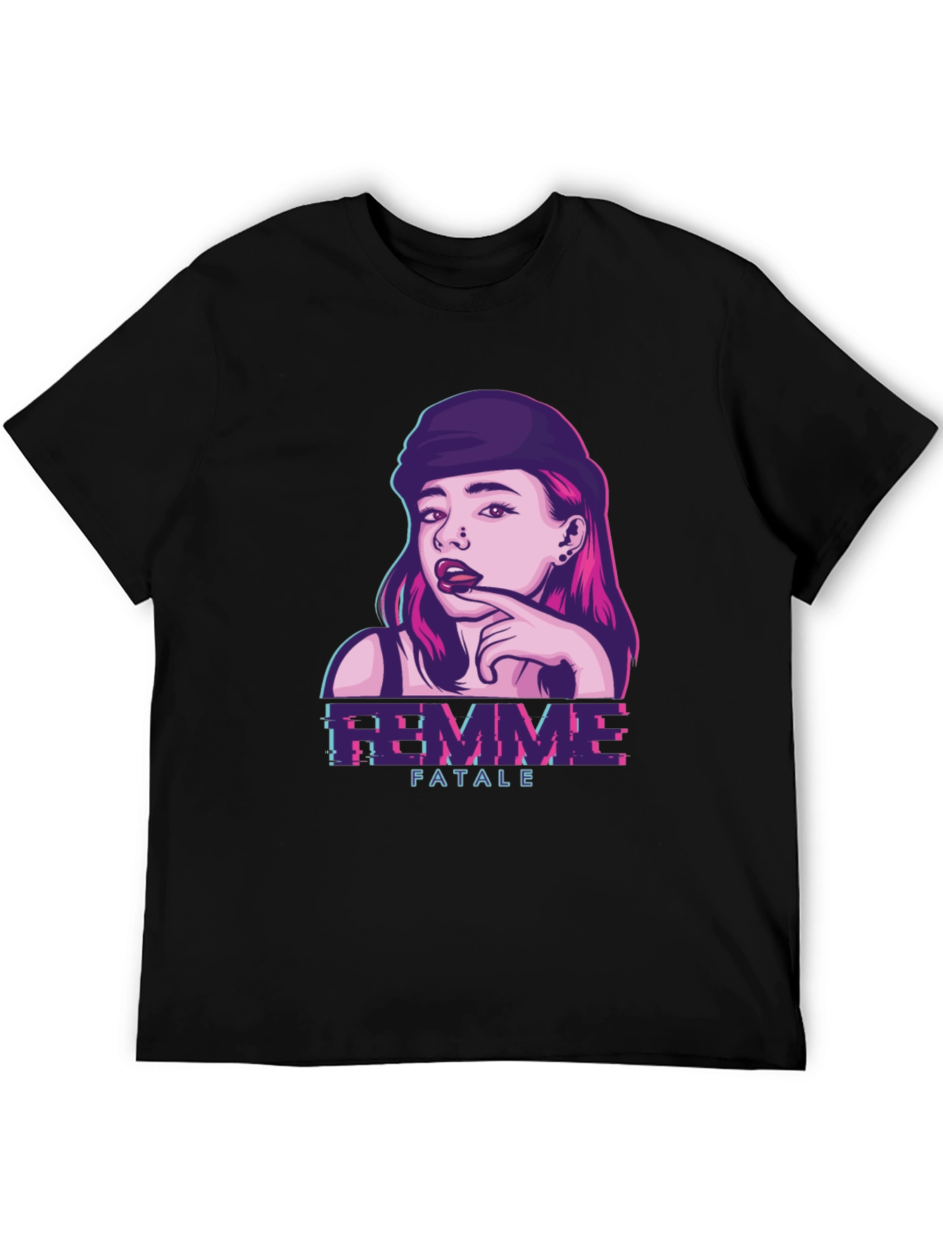 Femme Fatale Graphic Tee - Black T-Shirt