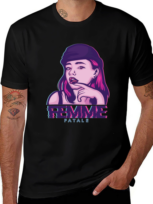 Femme Fatale Graphic Tee - Black T-Shirt