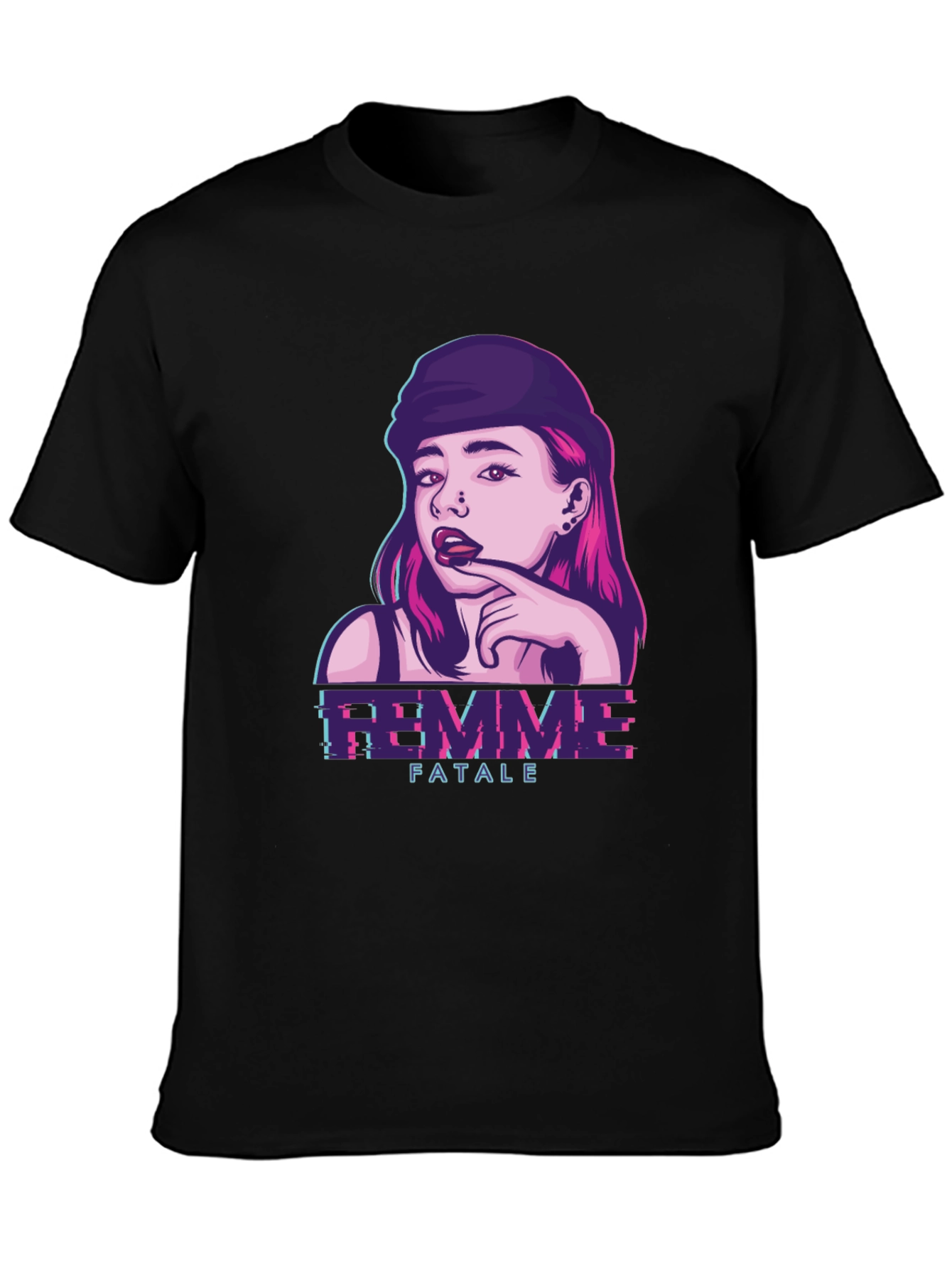 Femme Fatale Graphic Tee - Black T-Shirt