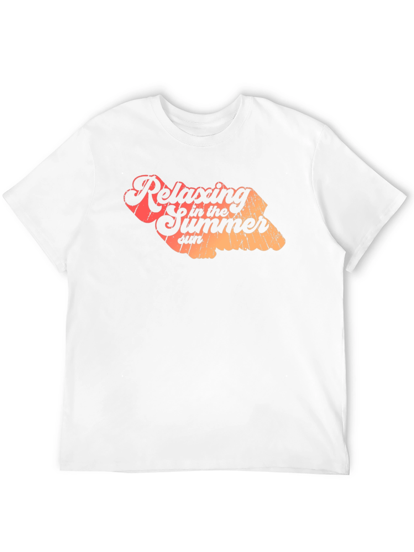 Relaxing Summer Sun Graphic Tee - Casual Black T-Shirt