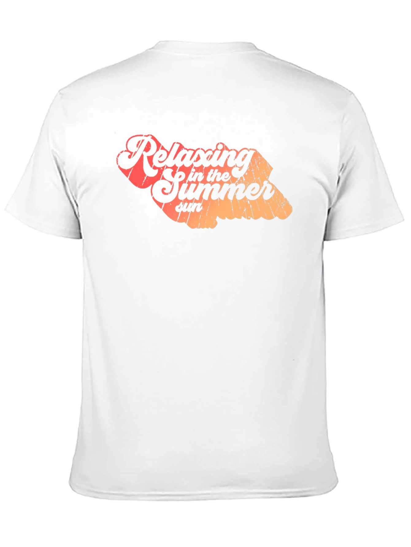 Relaxing Summer Sun Graphic Tee - Casual Black T-Shirt