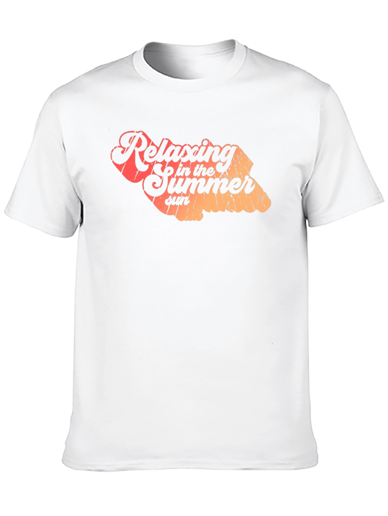 Relaxing Summer Sun Graphic Tee - Casual Black T-Shirt