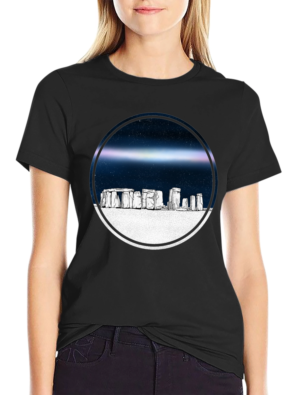 Stonehenge Graphic Tee - Celestial Circle Design