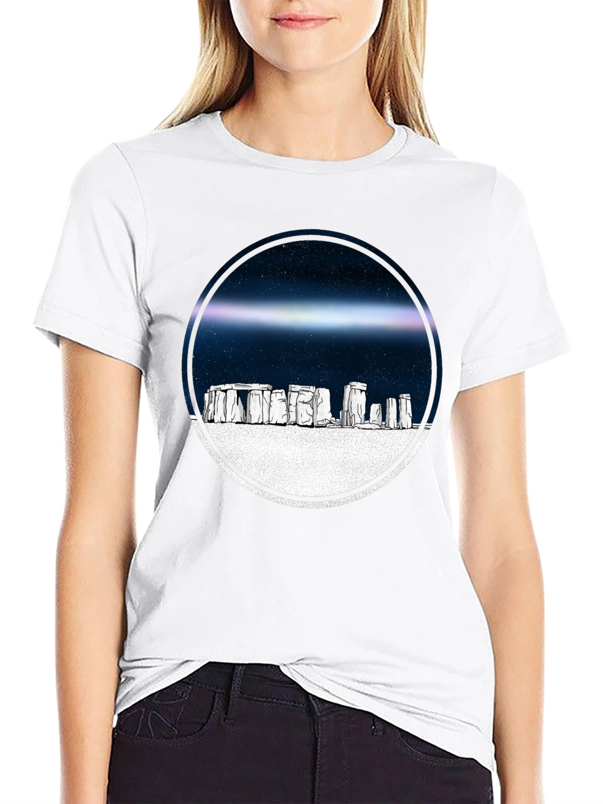 Stonehenge Graphic Tee - Celestial Circle Design