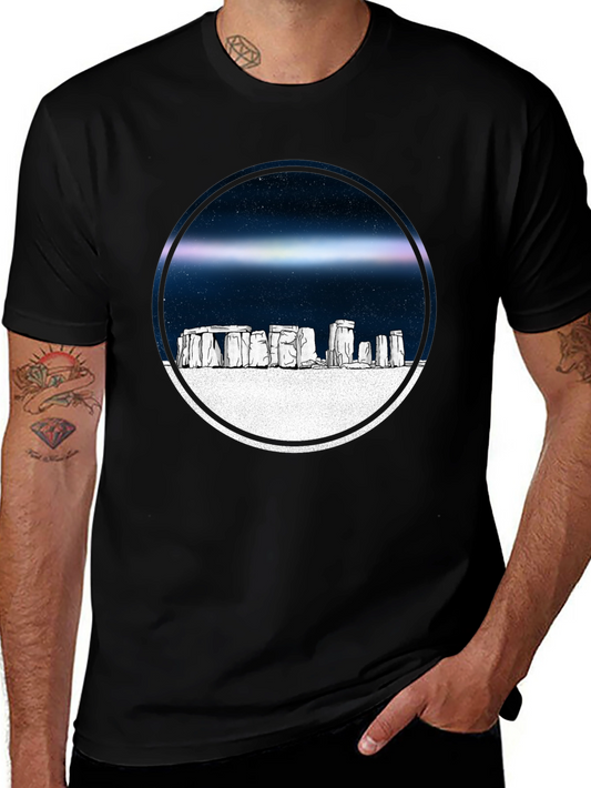 Stonehenge Graphic Tee - Celestial Circle Design