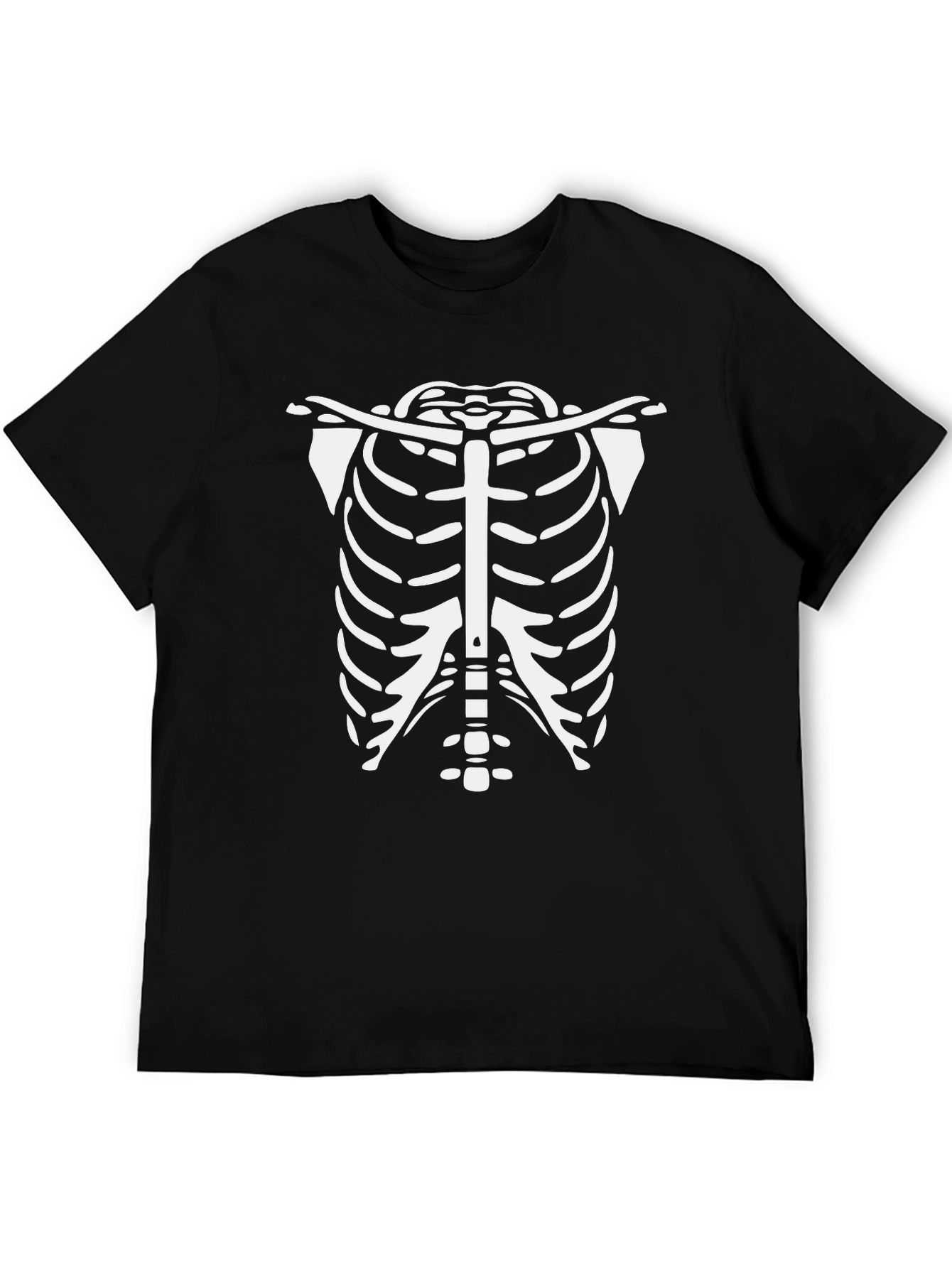 Skeleton Rib Cage Graphic Tee - Halloween Costume Shirt