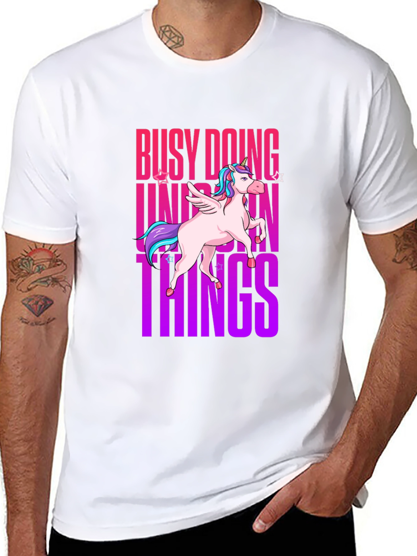 Busy Doing Unicorn Things Graphic Tee