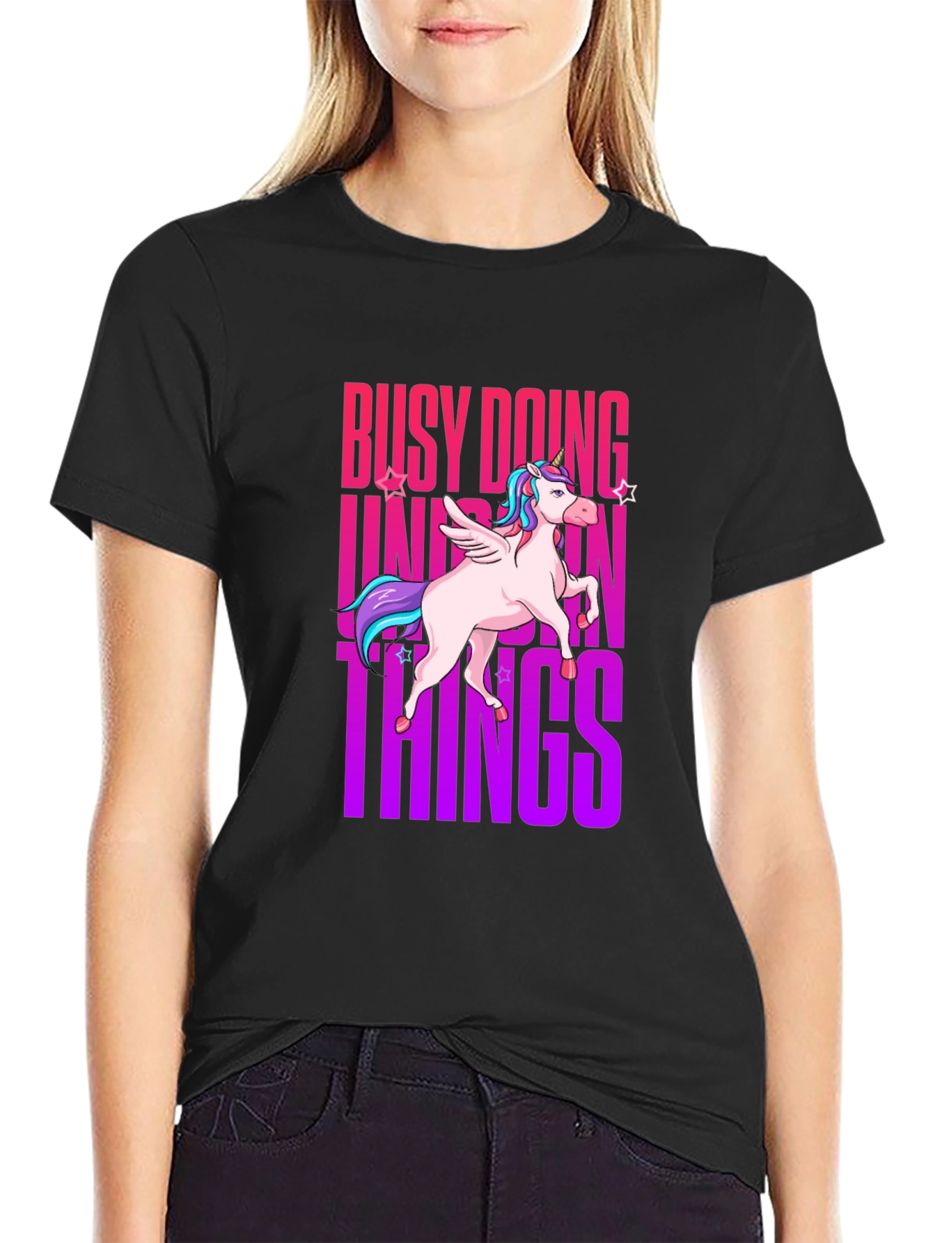 Busy Doing Unicorn Things Graphic Tee