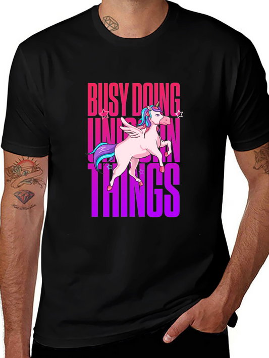Busy Doing Unicorn Things Graphic Tee