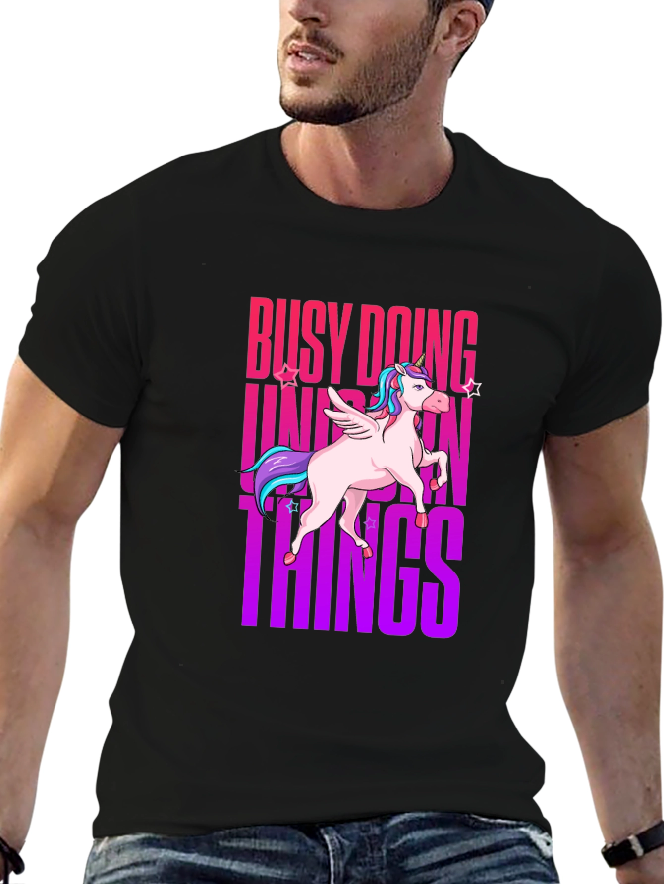 Busy Doing Unicorn Things Graphic Tee