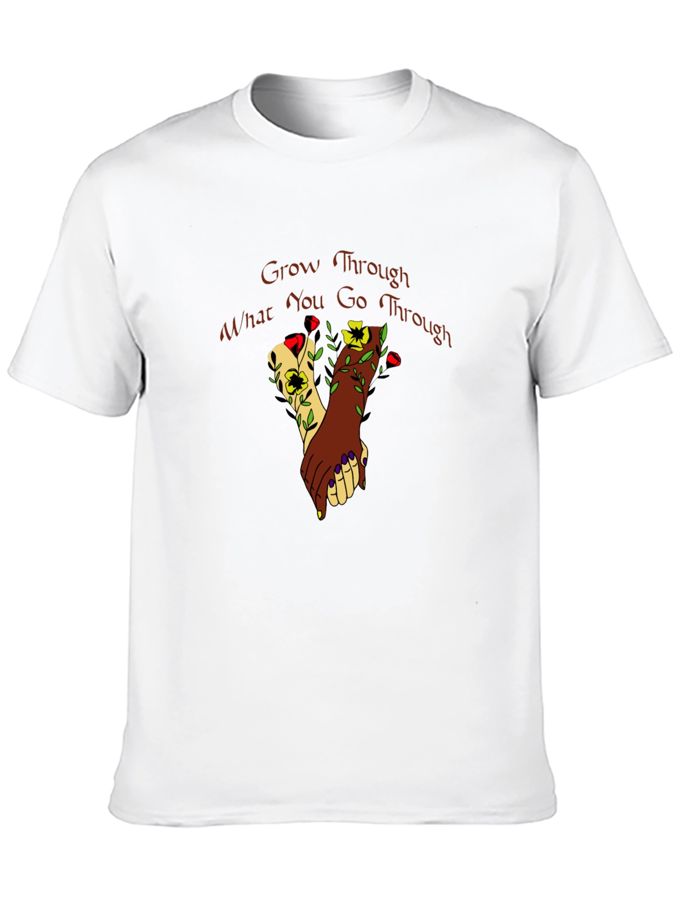 Grow Through What You Go Through Black T-Shirt
