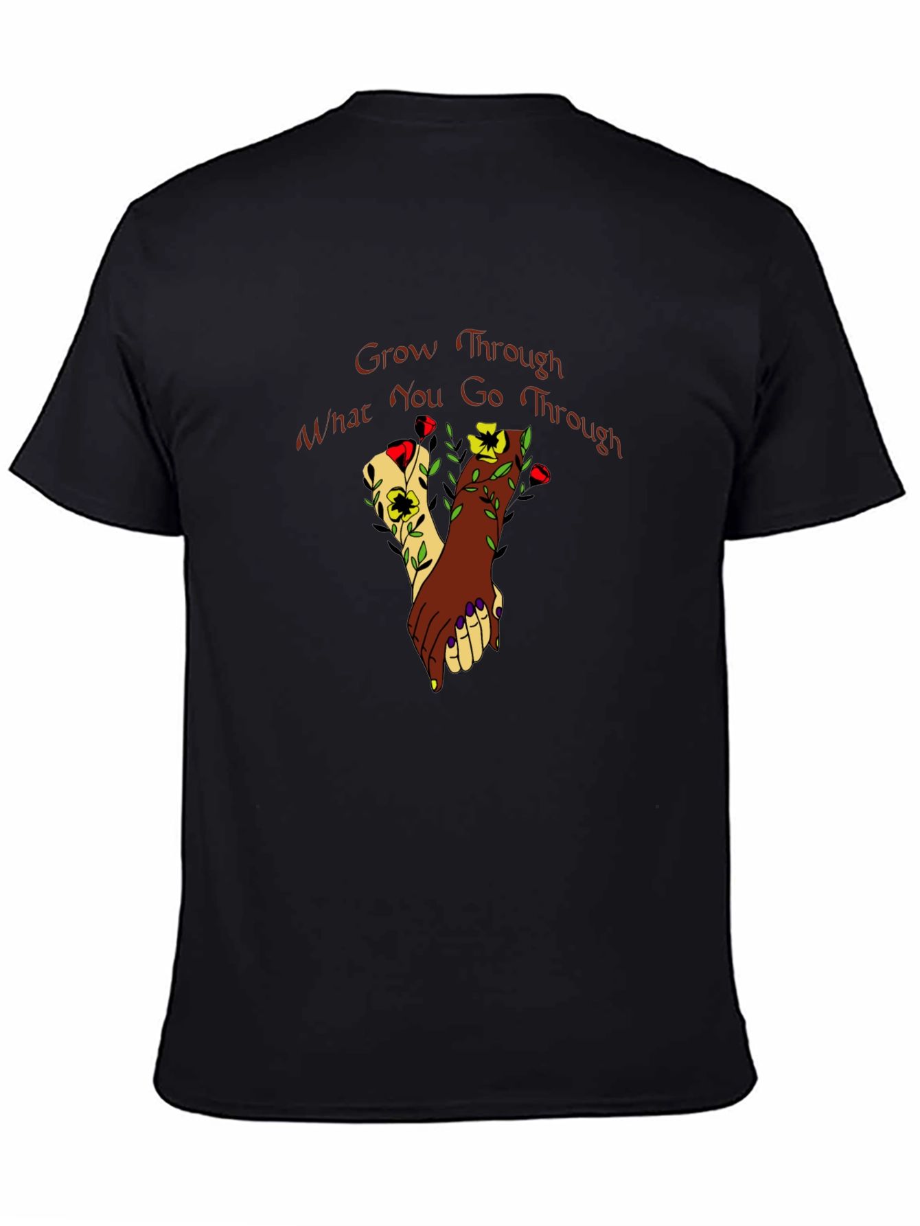 Grow Through What You Go Through Black T-Shirt