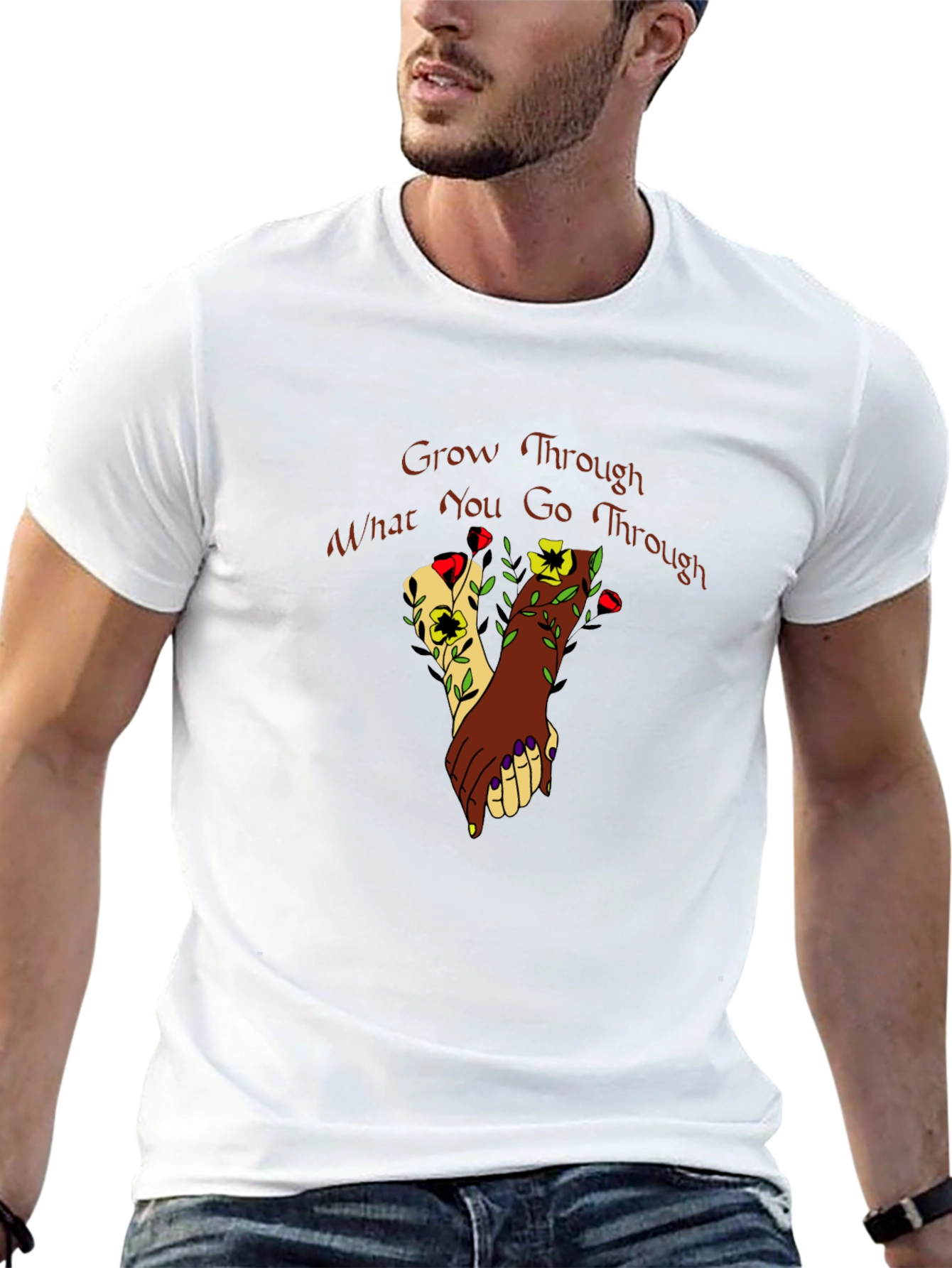 Grow Through What You Go Through Black T-Shirt