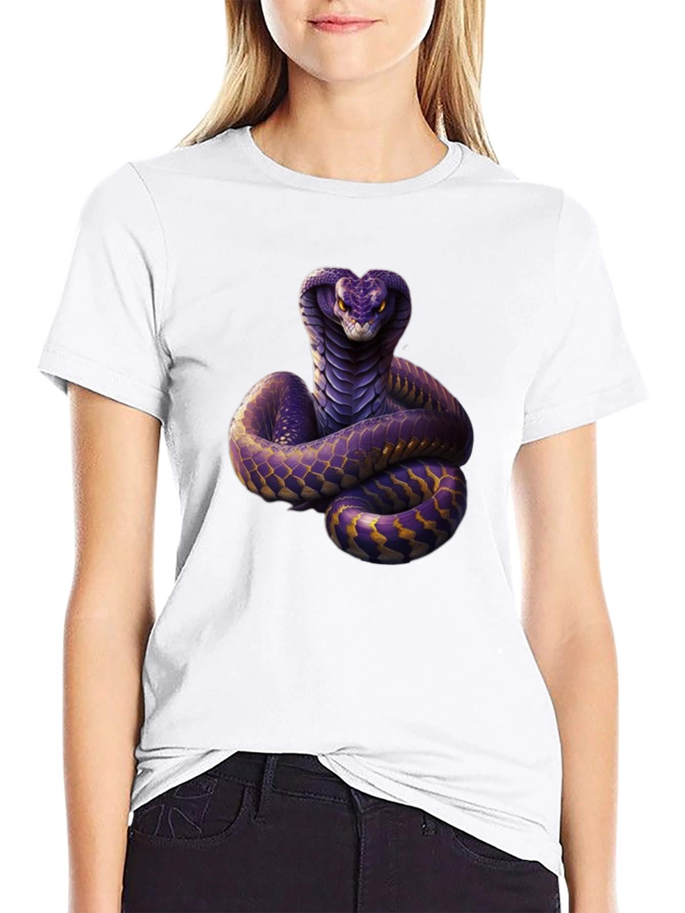 Cobra Graphic Print Black T-Shirt