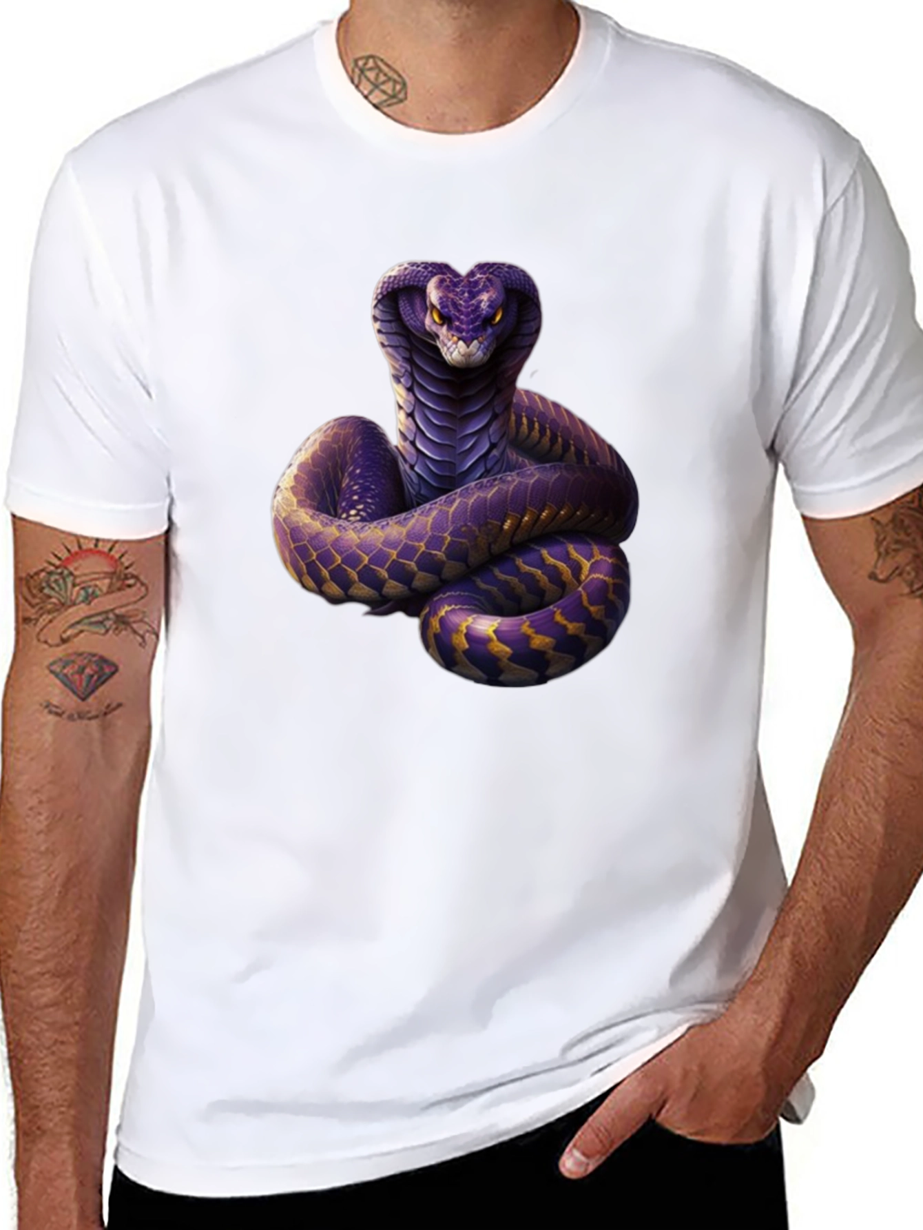 Cobra Graphic Print Black T-Shirt