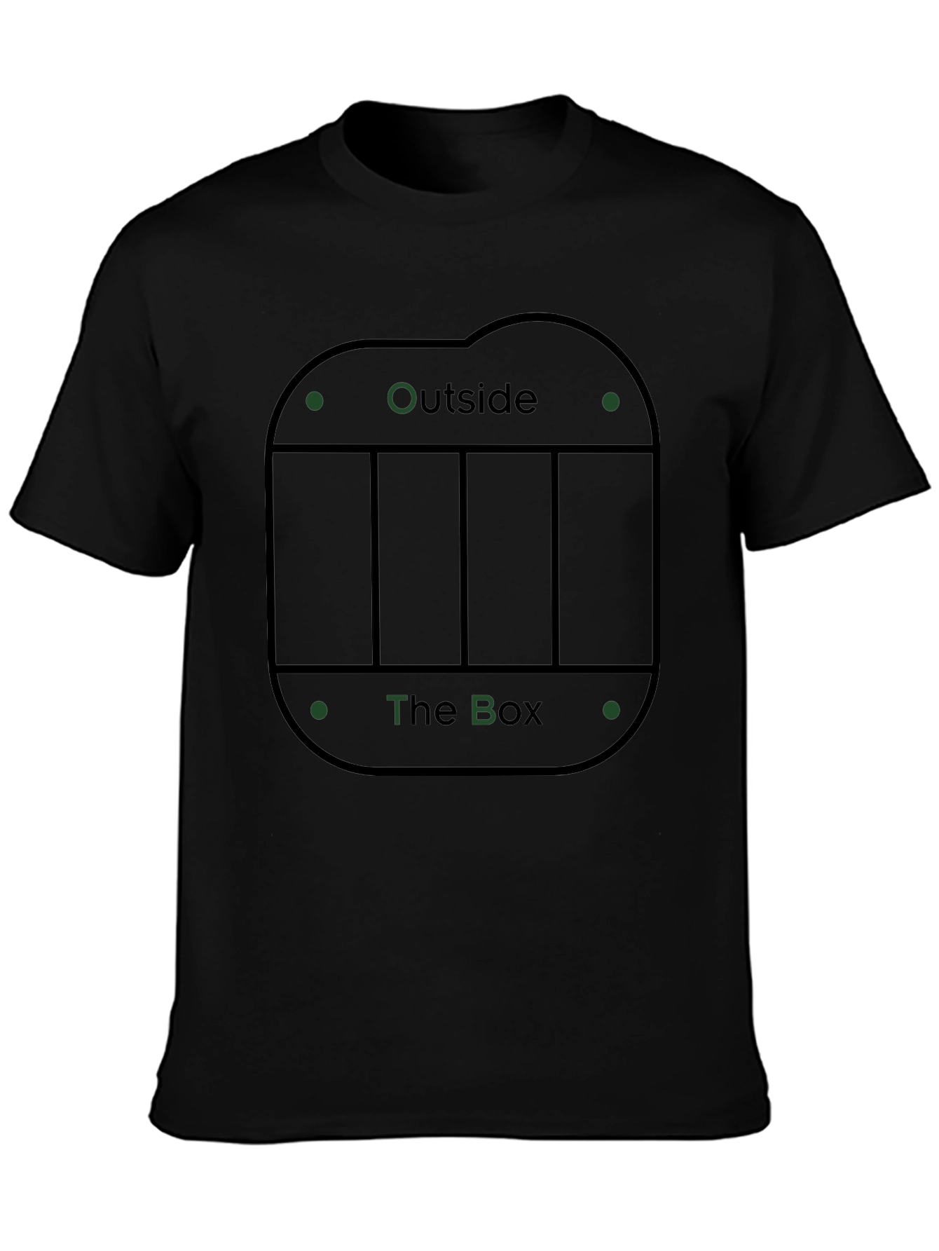 Think Outside the Box Graphic Tee - Black