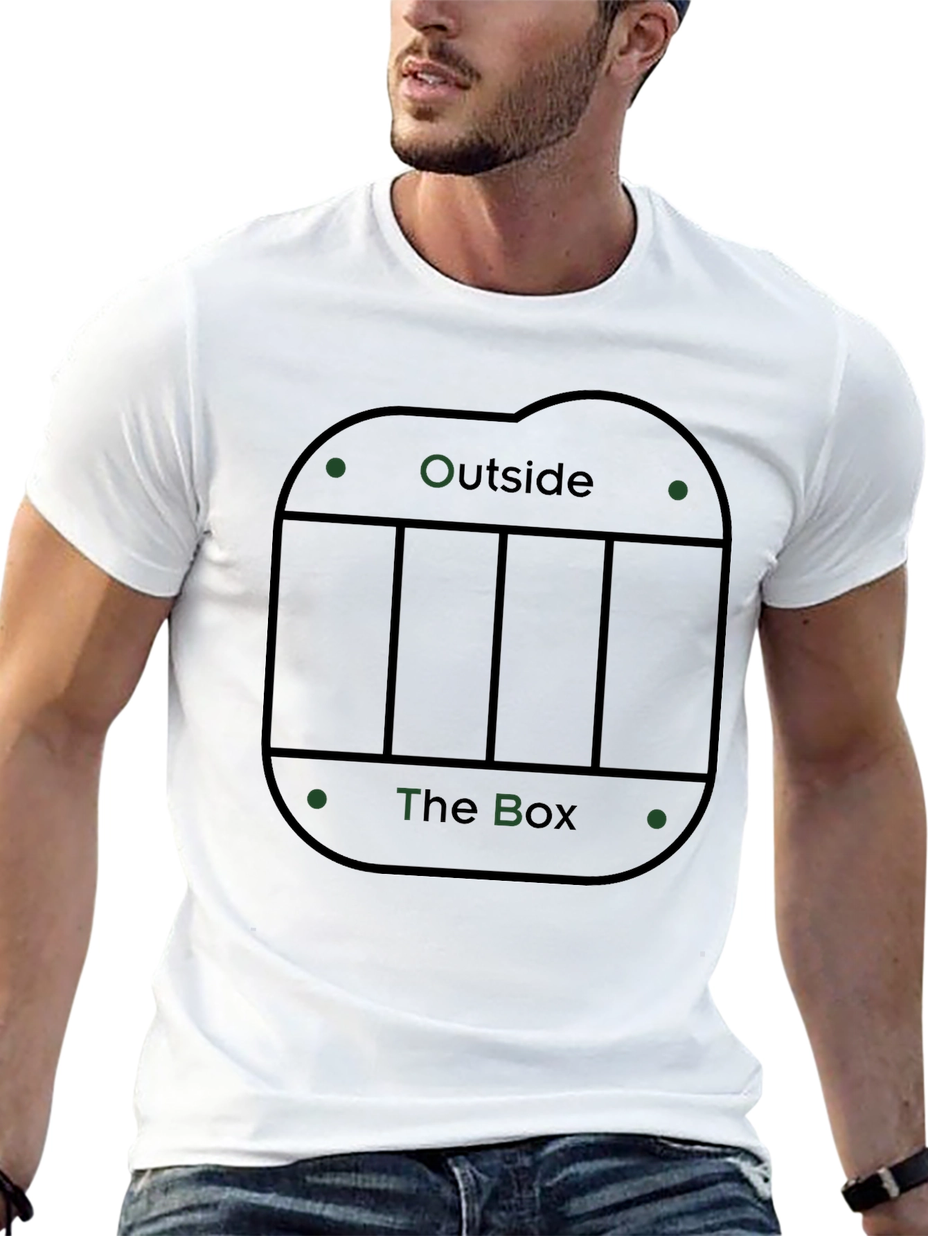 Think Outside the Box Graphic Tee - Black