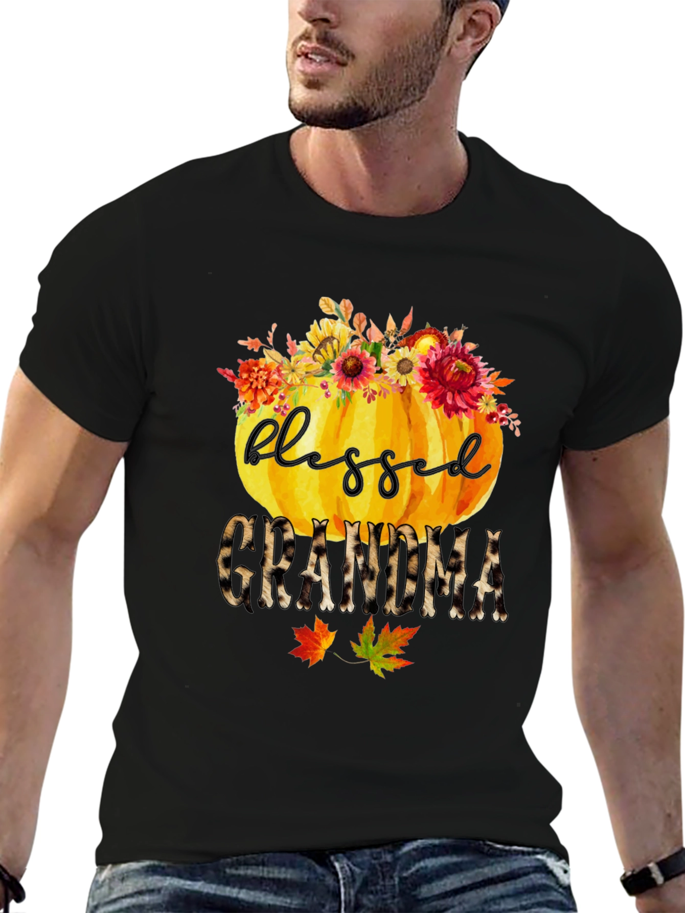 Blessed Grandma Pumpkin T-Shirt - Fall Apparel