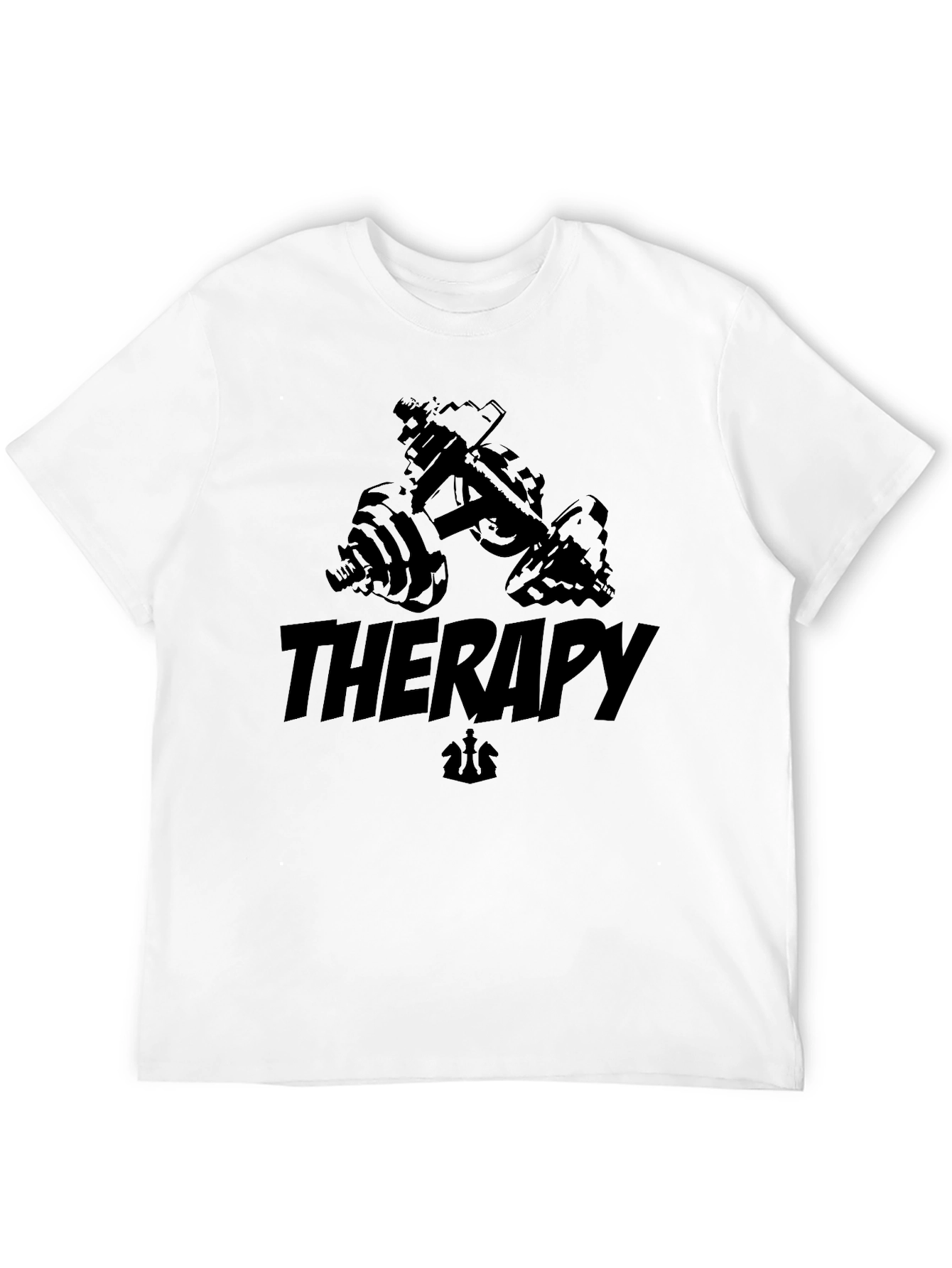Therapy Dumbbell T-Shirt - Black Gym Workout Tee