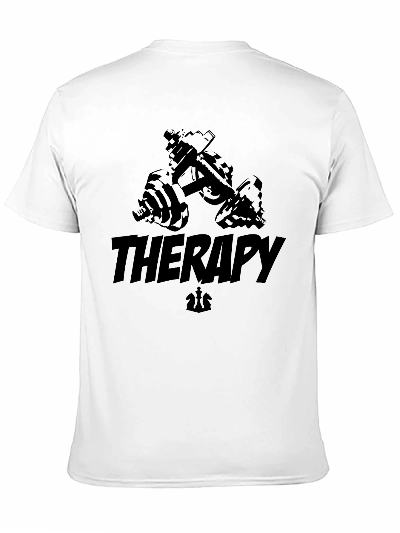 Therapy Dumbbell T-Shirt - Black Gym Workout Tee