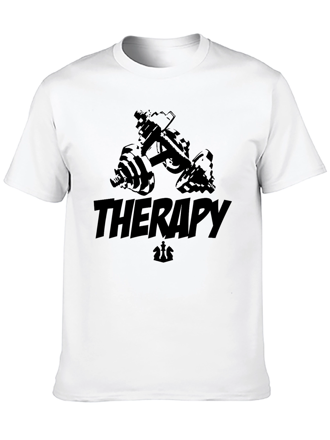Therapy Dumbbell T-Shirt - Black Gym Workout Tee
