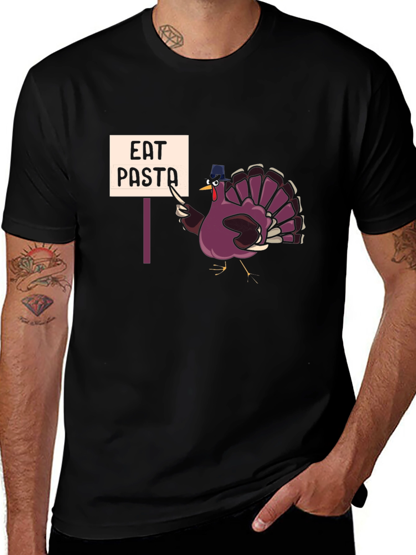 Eat Pasta Thanksgiving Turkey T-Shirt