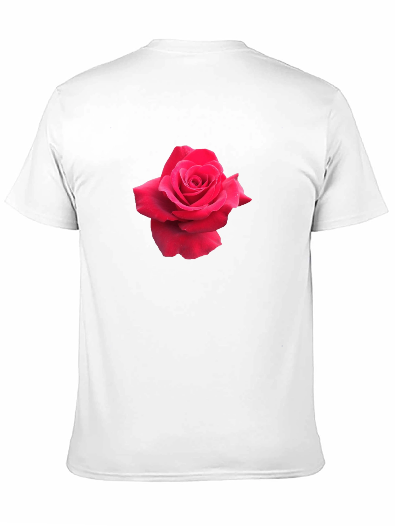 Rose Graphic Tee - Black Casual Cotton T-Shirt