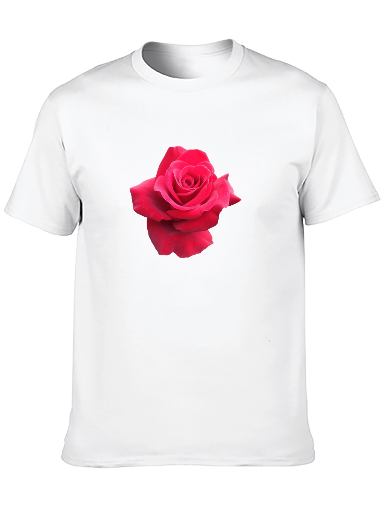 Rose Graphic Tee - Black Casual Cotton T-Shirt