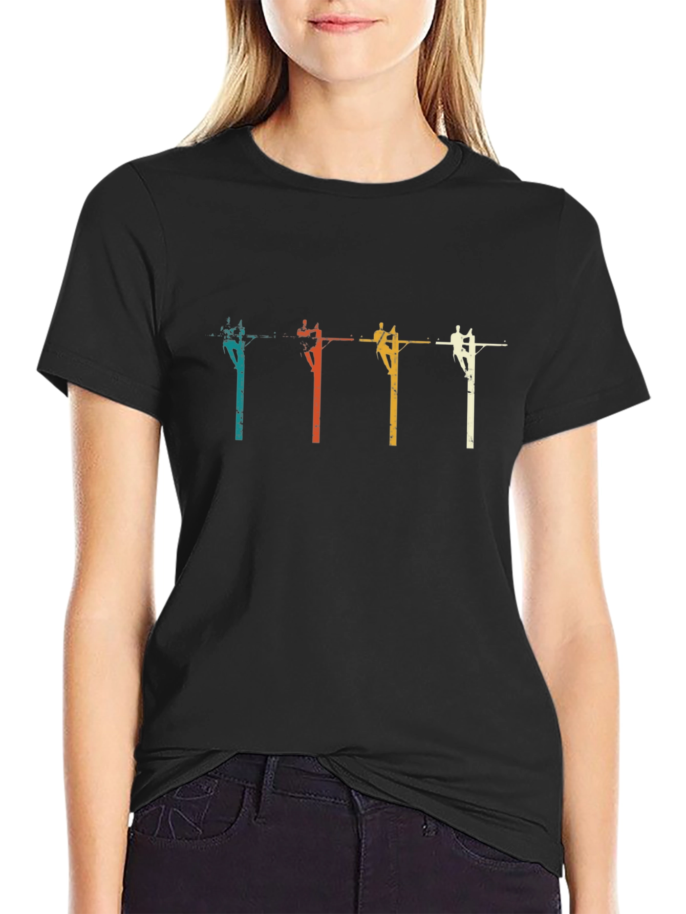 Lineman Retro T-Shirt - Power Line Worker Tee