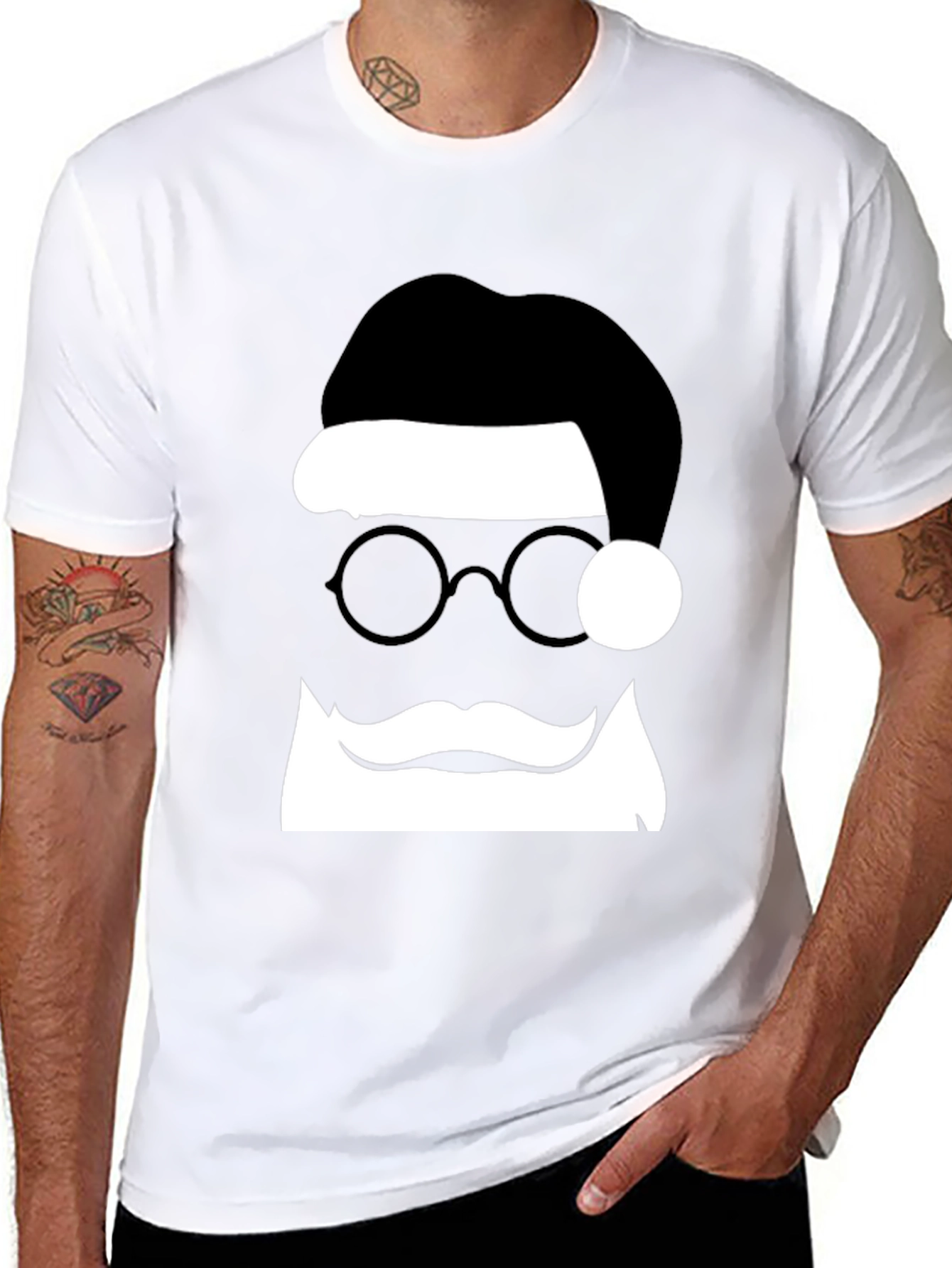 Santa Silhouette Tee - Holiday Style