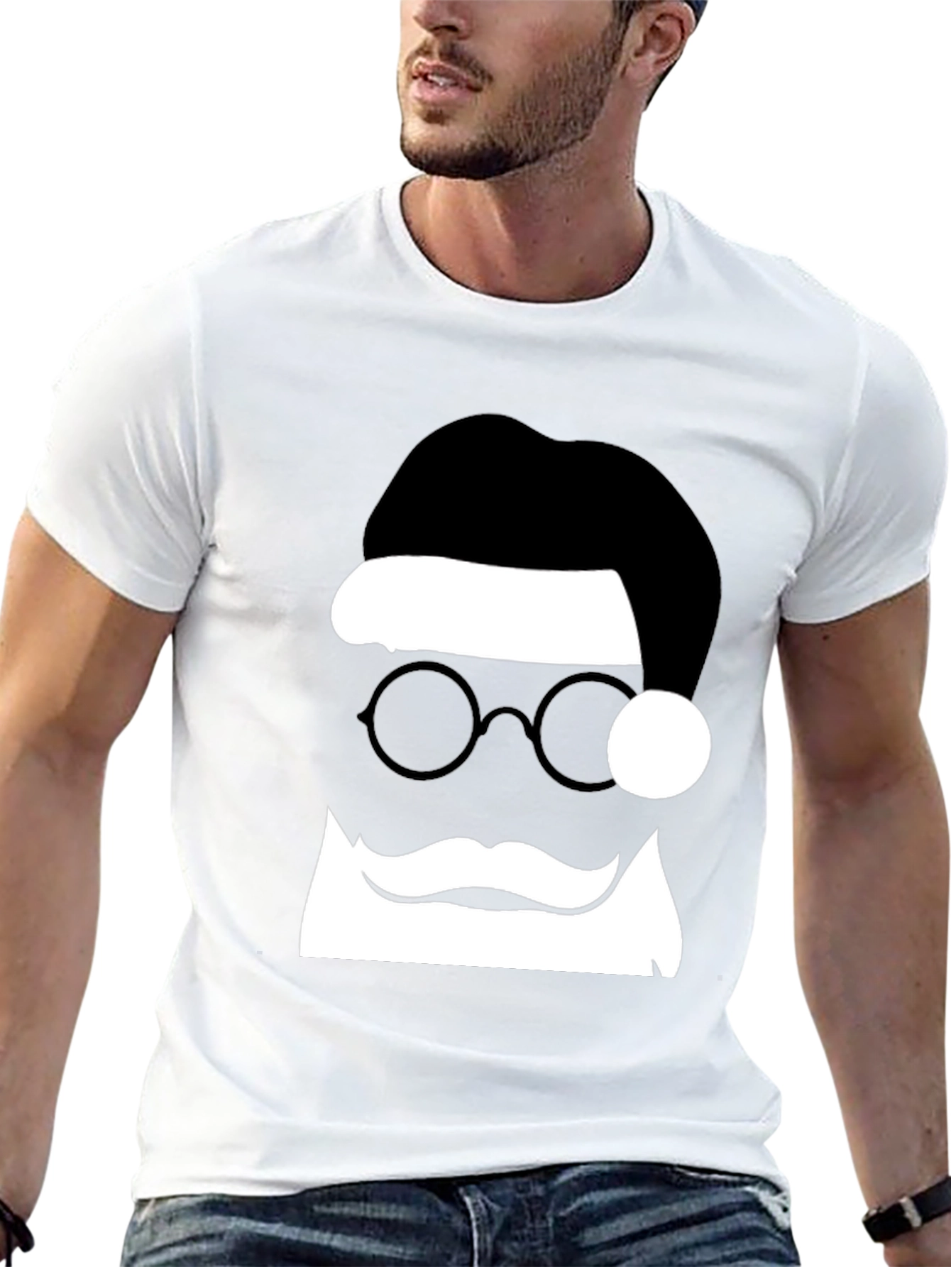 Santa Silhouette Tee - Holiday Style