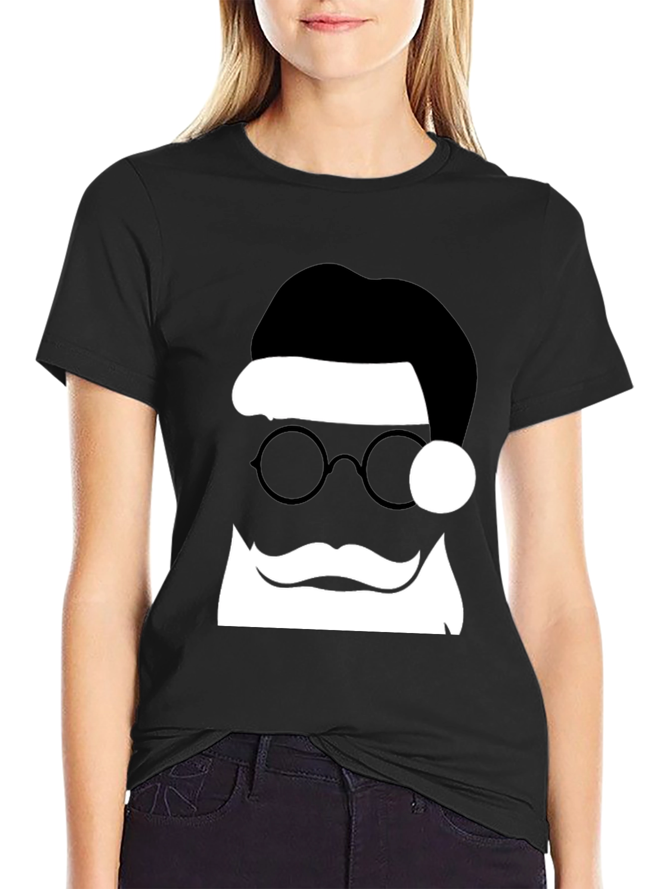 Santa Silhouette Tee - Holiday Style