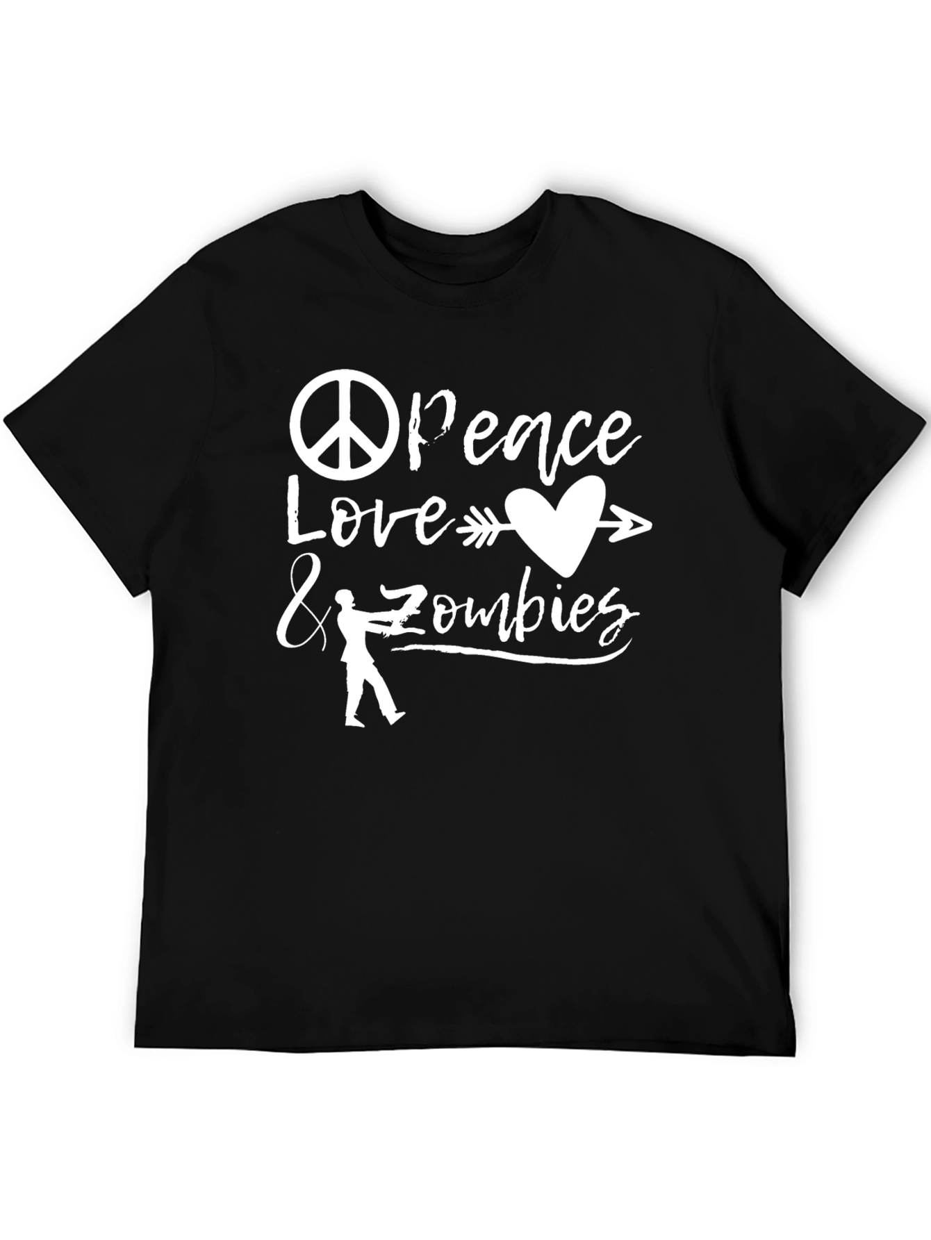 Peace Love & Zombies Graphic T-Shirt