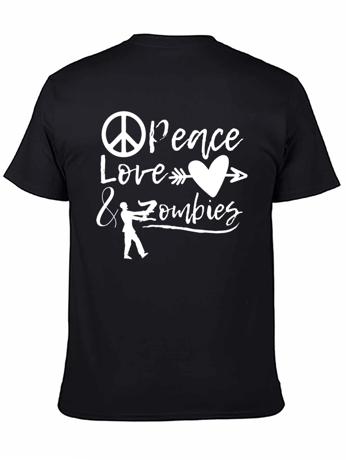 Peace Love & Zombies Graphic T-Shirt
