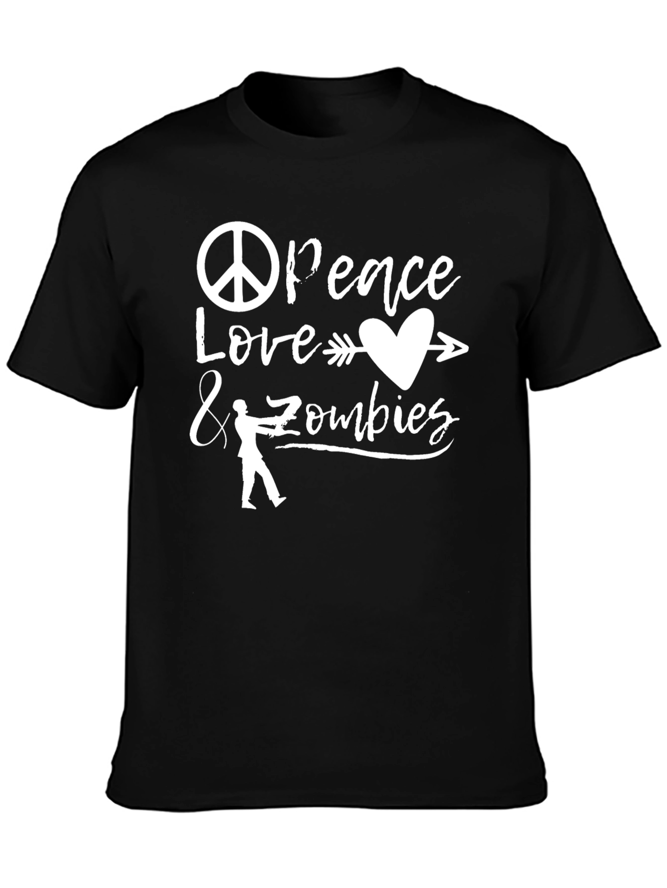 Peace Love & Zombies Graphic T-Shirt