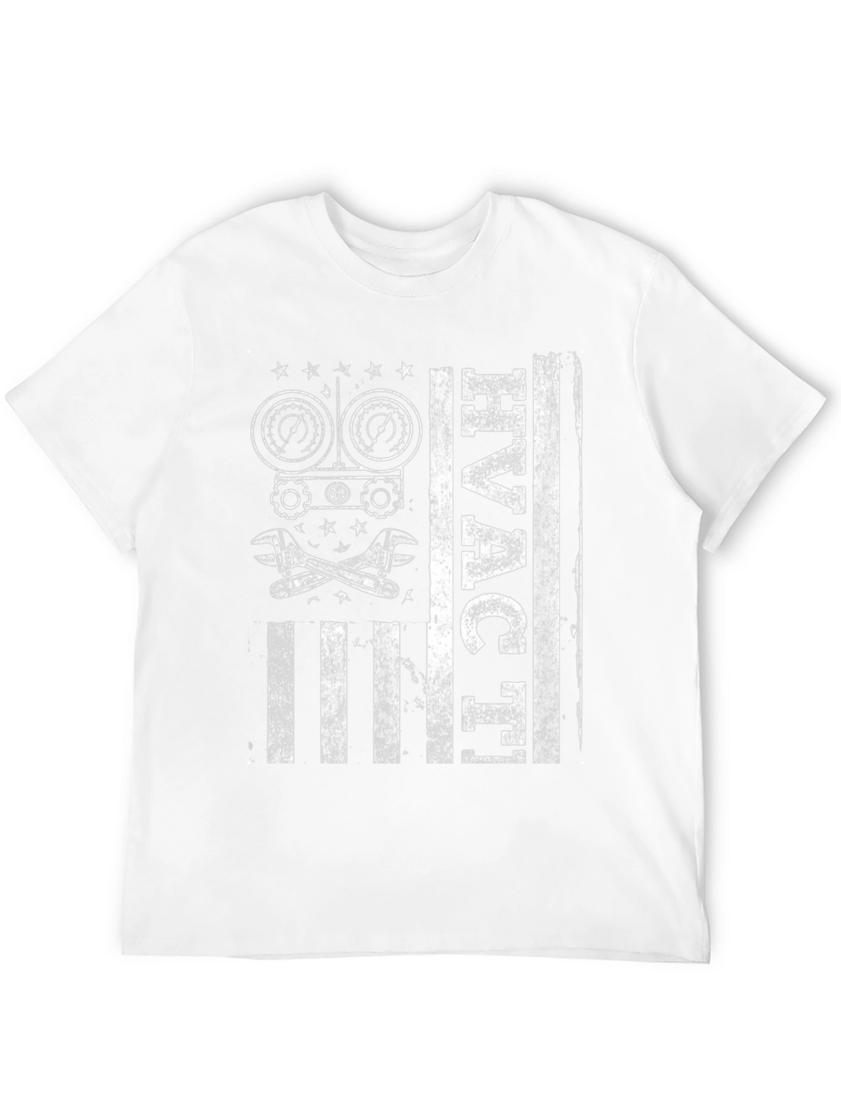 HVAC Technician American Flag Graphic T-Shirt