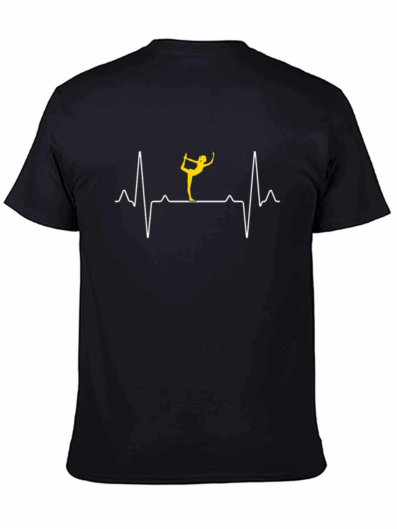 Yoga Heartbeat T-Shirt - Black