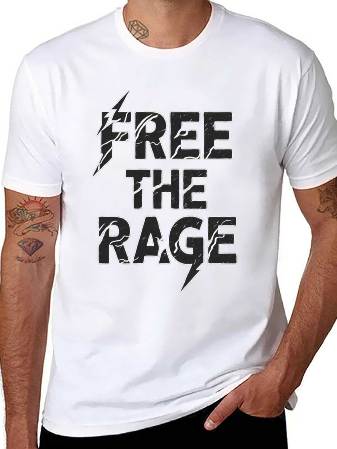 Free the Rage Graphic T-Shirt - Bold Black Tee