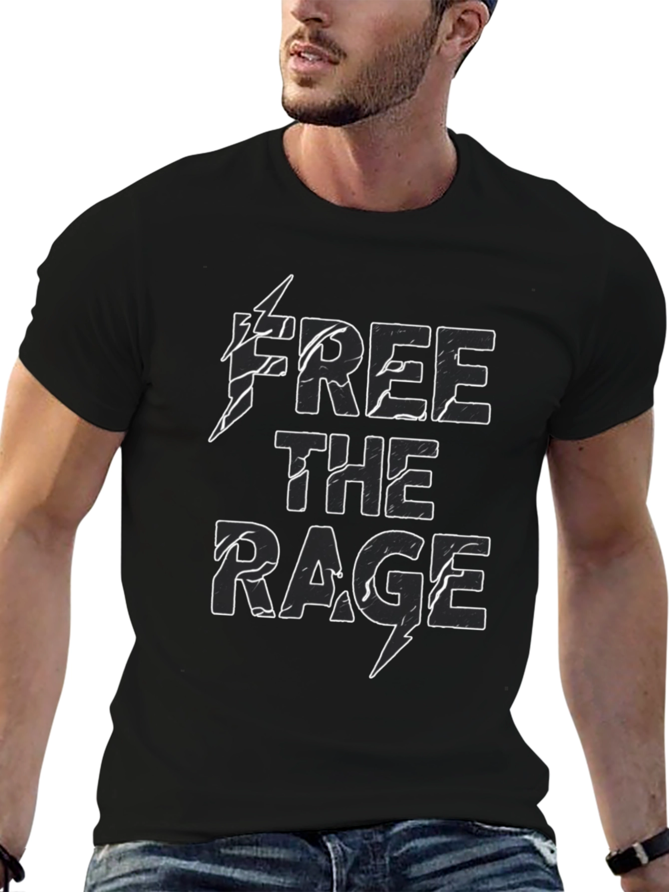 Free the Rage Graphic T-Shirt - Bold Black Tee