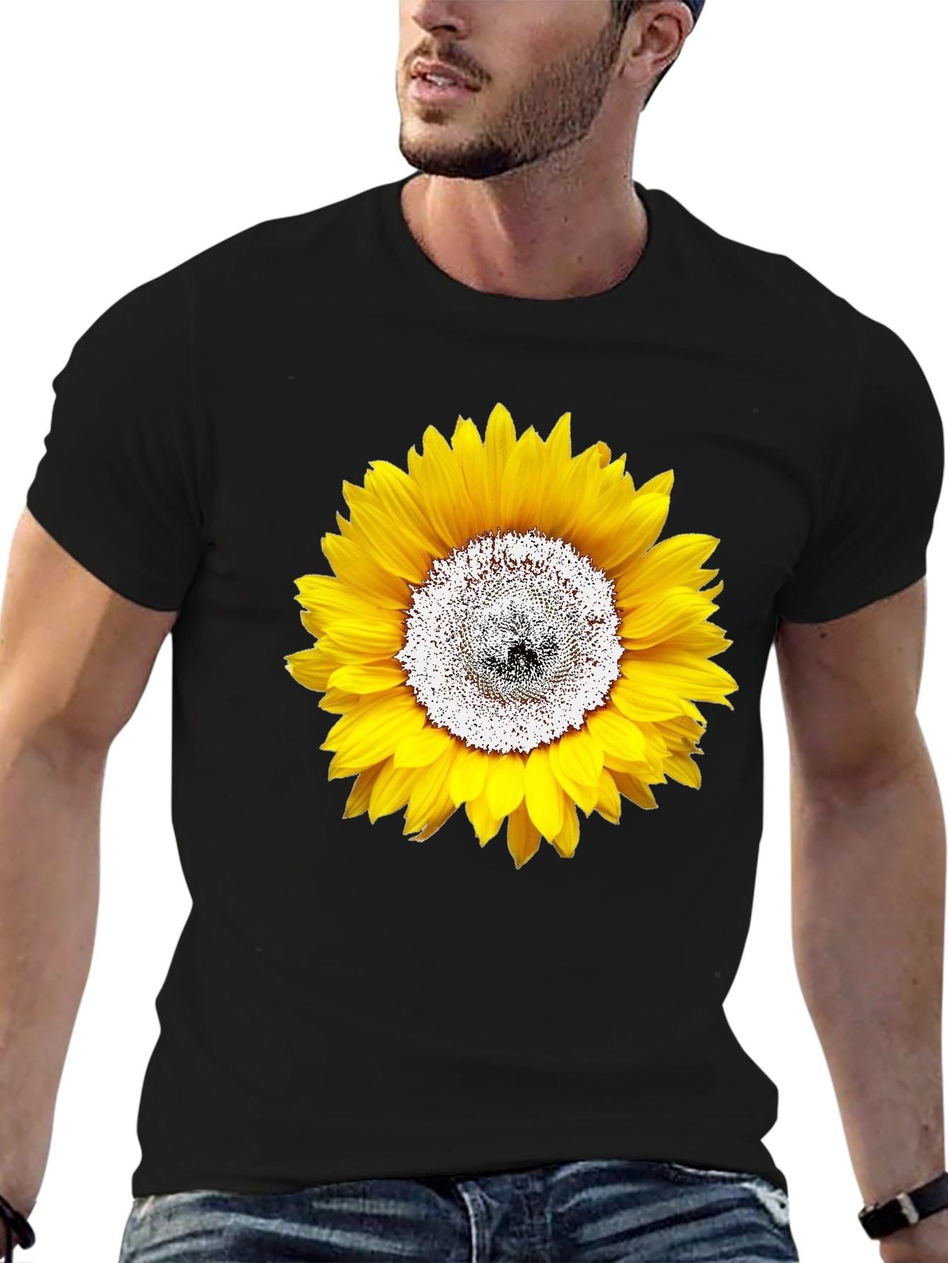 Sunflower Graphic Tee - Mens Black T-Shirt