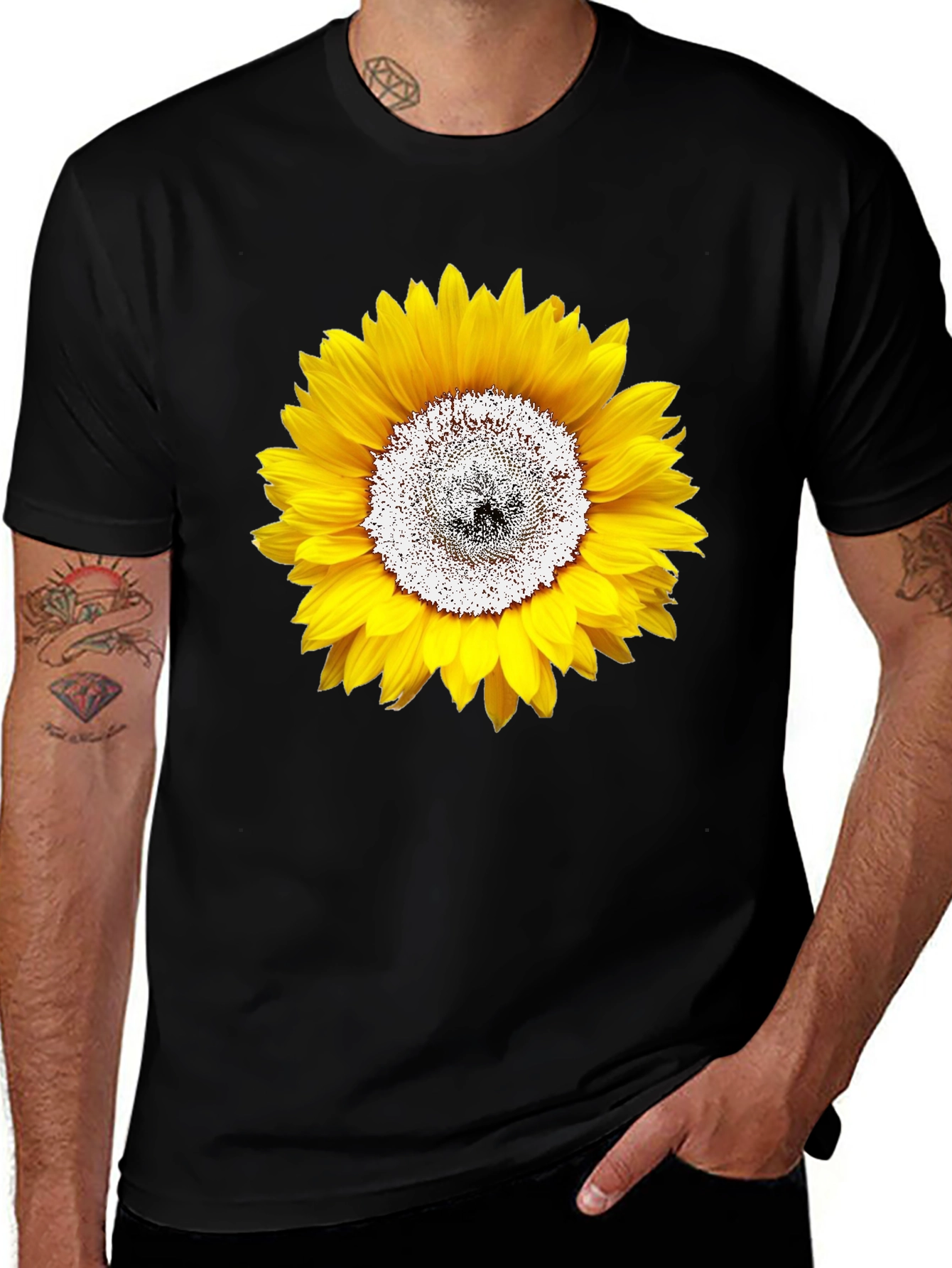 Sunflower Graphic Tee - Mens Black T-Shirt